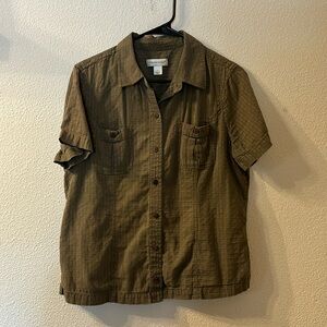 Christopher & Banks short sleeve button down size large